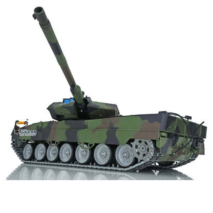 TOUCAN RC HOBBY Heng Long 1/16 TK7.0 3889 Leopard2A6 RTR RC Tank 360 Degrees Turret Barrel Recoil Smoke BB IR Metal Single Rubber Tracks Sprockets Idlers Wheels Gearbox