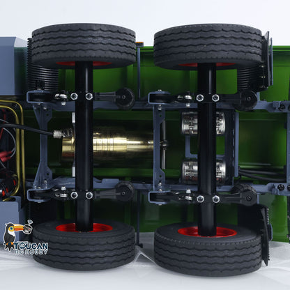 TOUCAN RC HOBBY LESU A0051 1/14 Metal Hydraulic RC Full Trailer with Electric Support Legs LED Lights for RC Tractor Trucks Backyard Fun