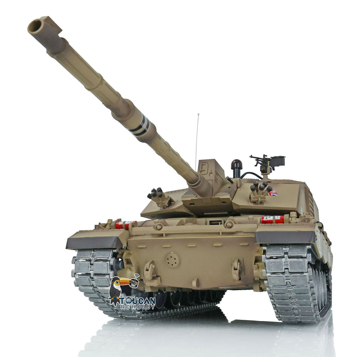 TOUCAN RC HOBBY Heng Long 1/16 TK7.0 Professional British Challenger II 3908 RTR RC Tank 360 Degrees Turret IR BB Smoke Metal Sprockets Idlers Road Wheels Single Rubber Tracks