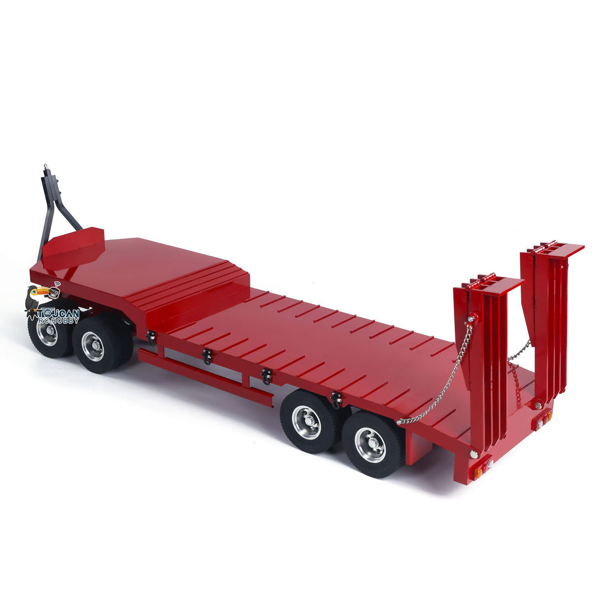 TOUCAN RC HOBBY HHG Model Metal 4-axle Full Trailer for 1/14 RC Tractor Truck Remote Control Car Simulation Hobby Model DIY Electric Tail-board