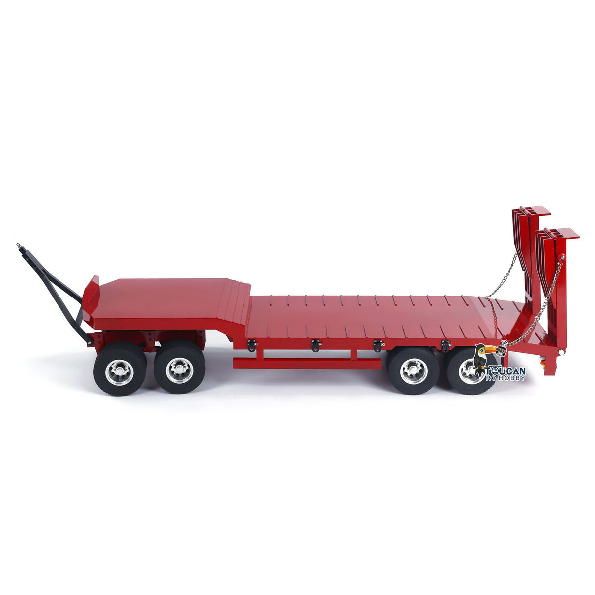 TOUCAN RC HOBBY HHG Model Metal 4-axle Full Trailer for 1/14 RC Tractor Truck Remote Control Car Simulation Hobby Model DIY Electric Tail-board