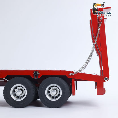 TOUCAN RC HOBBY HHG Model Metal 4-axle Full Trailer for 1/14 RC Tractor Truck Remote Control Car Simulation Hobby Model DIY Electric Tail-board
