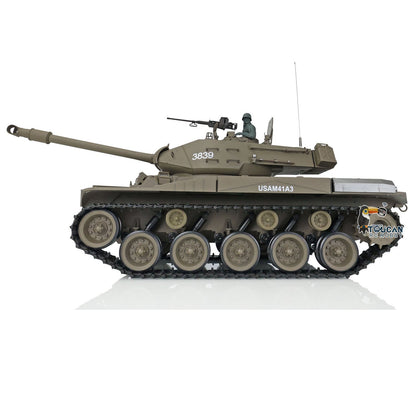 TOUCAN RC HOBBY Heng Long 1/16 Char RC USA Walker Bulldog 3839 RTR TK7.0 en plastique, FPV, tourelle 360 degrés, fumée, billes BB, infrarouge, sons, lumières, boîte de vitesses en acier