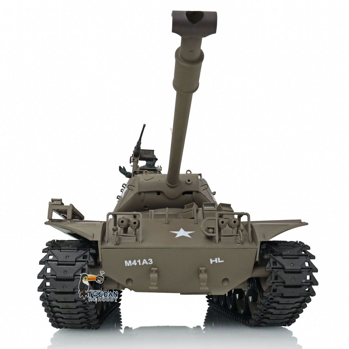 TOUCAN RC HOBBY Heng Long 1/16 Char RC USA Walker Bulldog 3839 RTR TK7.0 en plastique, FPV, tourelle 360 degrés, fumée, billes BB, infrarouge, sons, lumières, boîte de vitesses en acier