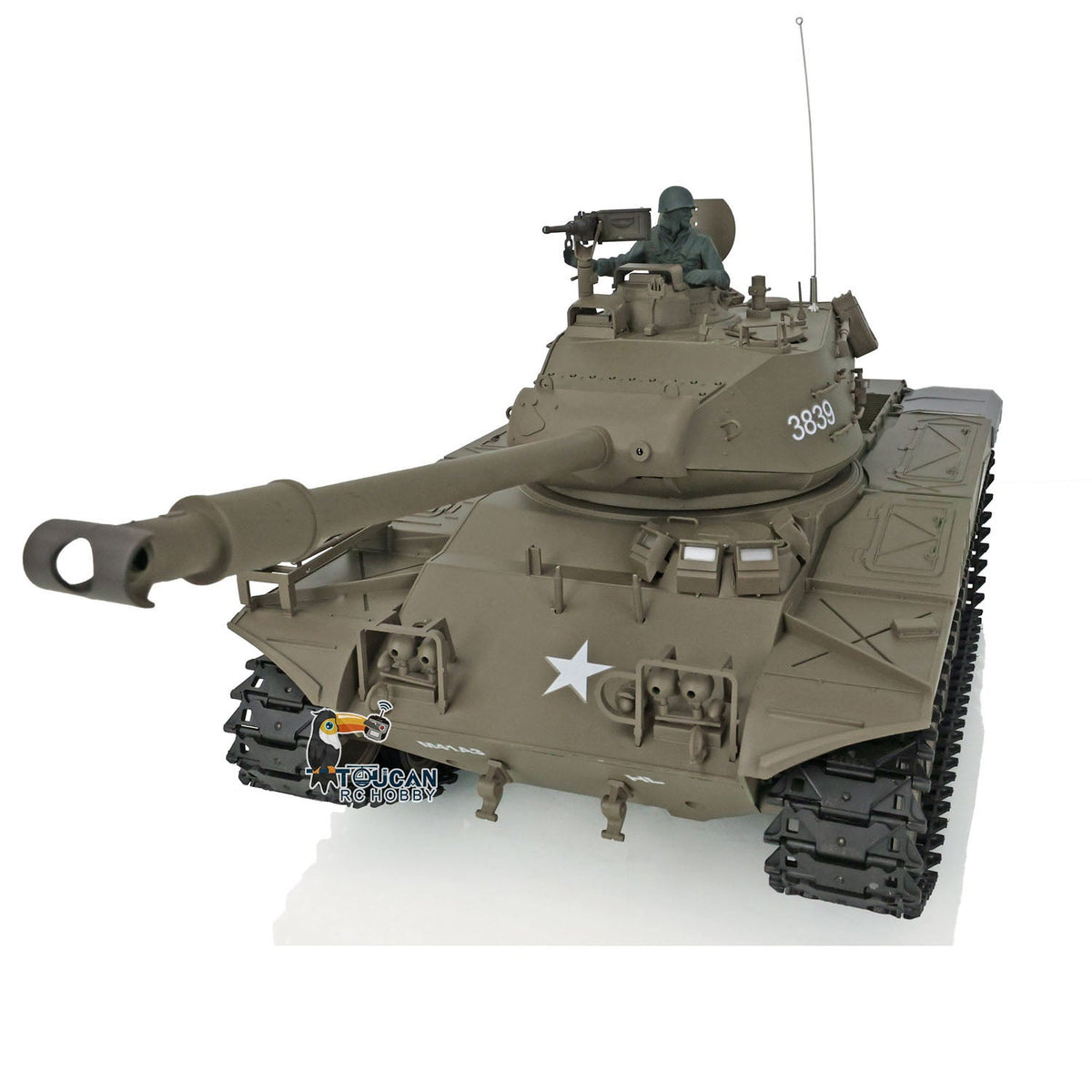 TOUCAN RC HOBBY Heng Long 1/16 Char RC USA Walker Bulldog 3839 RTR TK7.0 en plastique, FPV, tourelle 360 degrés, fumée, billes BB, infrarouge, sons, lumières, boîte de vitesses en acier