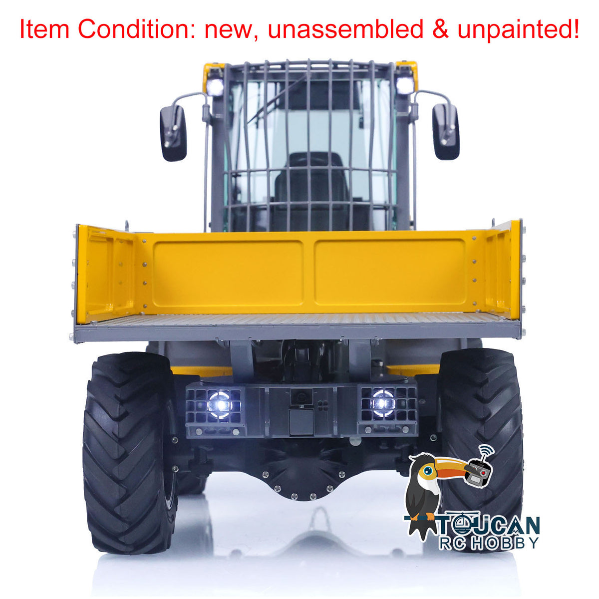 TOUCAN RC HOBBY LESU 6MDX-B 1/14 Metal Hydraulic 4x4 RC Dump Truck with Differential Lock Axles Sound Light System for Engineering Vehicle Enthusiast