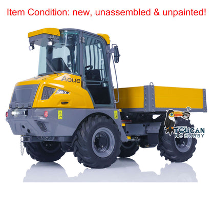 TOUCAN RC HOBBY LESU 6MDX-B 1/14 Metal Hydraulic 4x4 RC Dump Truck with Differential Lock Axles Sound Light System for Engineering Vehicle Enthusiast