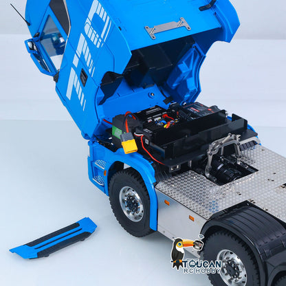 TOUCAN RC HOBBY MODO 1/14 8x8 Remote Control Tractor Truck 2Speed Transmission RC Lorry Vehicle Metal Chassis Light Sound System No Differential Lock