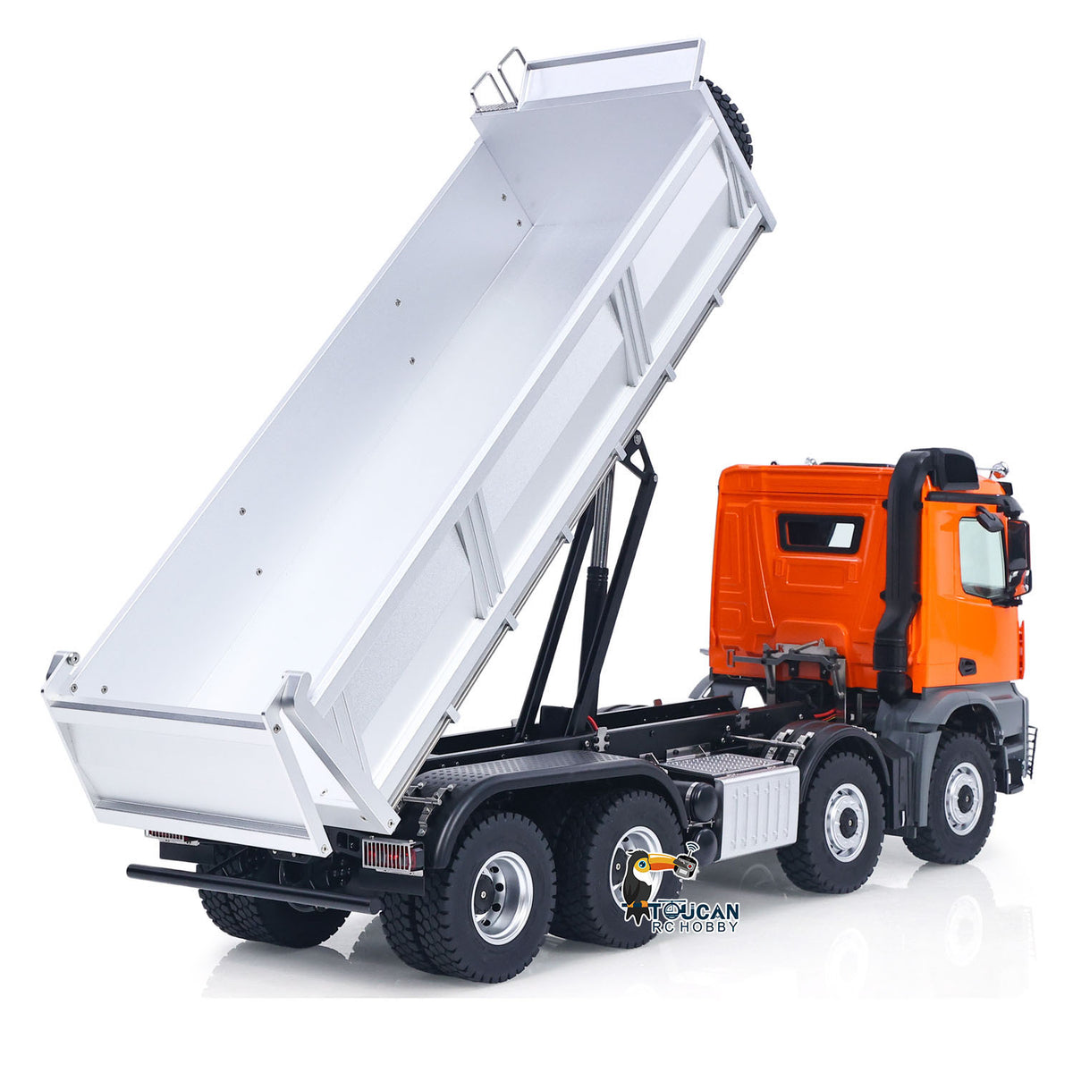 TOUCAN RC HOBBY US Stock Kabolite 1/14 Electric RC Dump Truck K5703 8X8 Remote Control Tipper Model 2Speed Transmission Lights Sounds Battery Charger