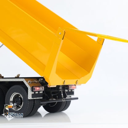 TOUCAN RC HOBBY LXY G88 1/14 Metal 8x8 RC Hydraulic Roll On Off Dump Truck PNP U-Shaped High Bucket 3 Speed Transmission Differential Lock Light Sound ST8 Controller for Construction Collectors