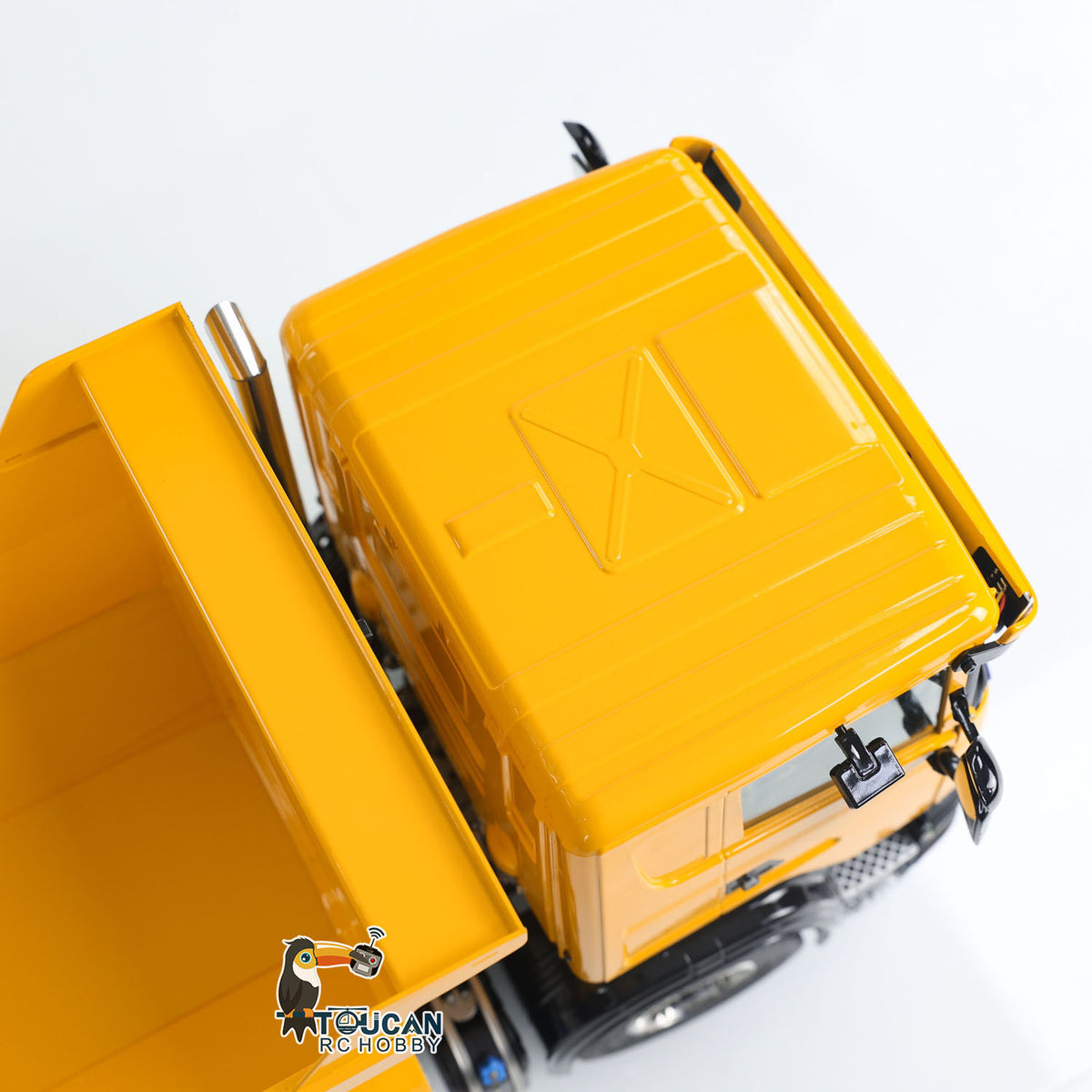 TOUCAN RC HOBBY LXY G88 1/14 Metal 8x8 RC Hydraulic Roll On Off Dump Truck PNP U-Shaped High Bucket 3 Speed Transmission Differential Lock Light Sound ST8 Controller for Construction Collectors
