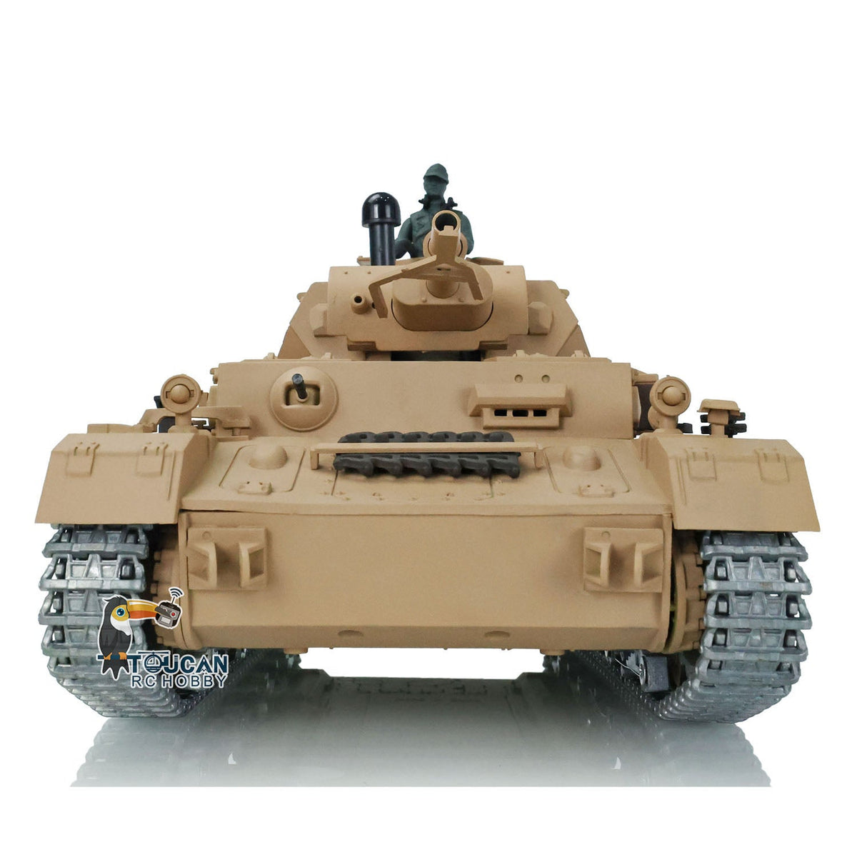 TOUCAN RC HOBBY Heng Long 1/16 TK7.0 Promotion German Panzer IV F 3858 RTR RC Tank 360 Degrees Turret Smoke IR BB Metal Barrel Sprockets Idlers Wheels Tracks Gearbox