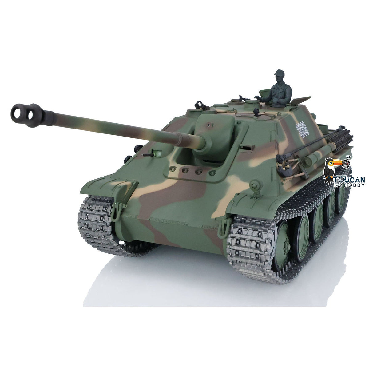TOUCAN RC HOBBY Heng Long 1/16 TK7.0 Promotion German Jadpanther 3869 RTR RC Tank FPV Infrared Combat Smoke BB Unit Metal Sprockets Idlers Wheels Tracks Steel Gearbox