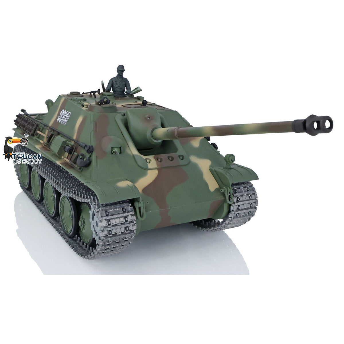 TOUCAN RC HOBBY Heng Long 1/16 TK7.0 Promotion German Jadpanther 3869 RTR RC Tank FPV Infrared Combat Smoke BB Unit Metal Sprockets Idlers Wheels Tracks Steel Gearbox
