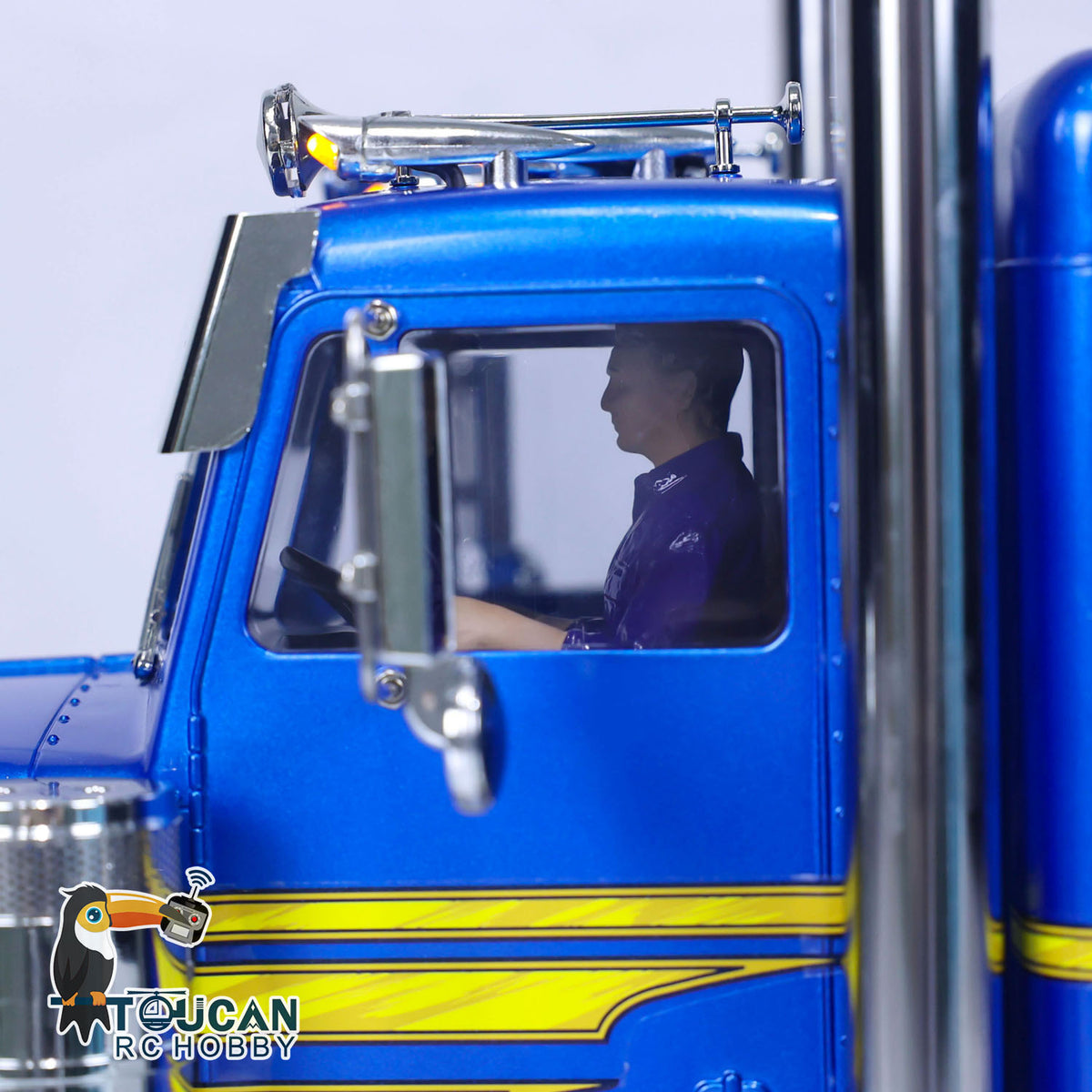 TOUCAN RC HOBBY 1/14 6x4 56344 Camion tracteur RC à 3 essieux RTR voiture télécommandée avec son, lumières, moteur, ESC et transmission à 3 vitesses