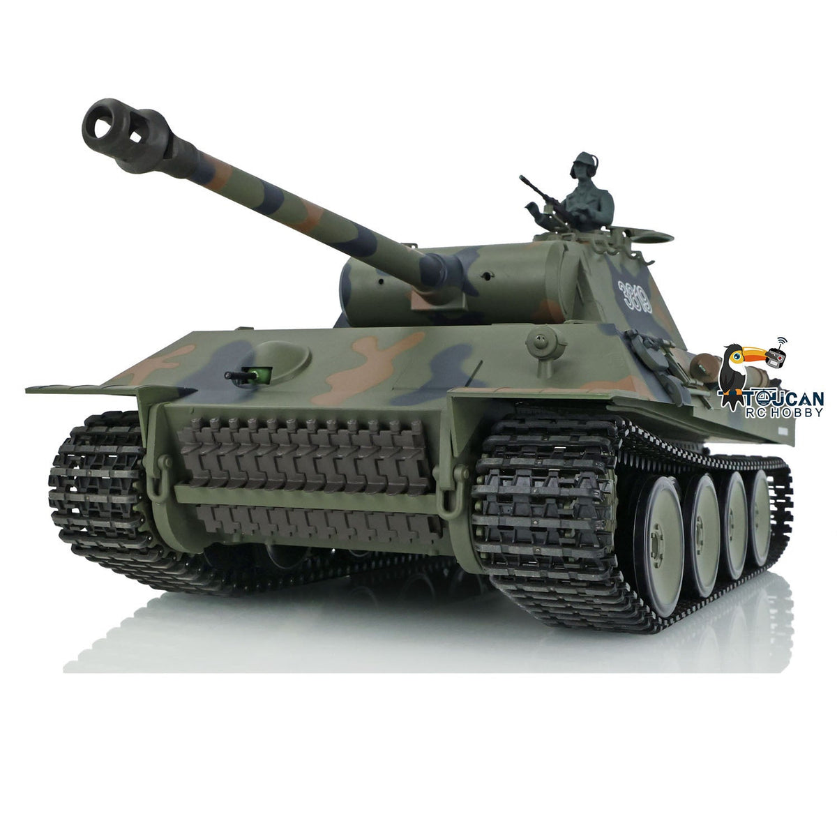TOUCAN RC HOBBY Heng Long 1/16 TK7.0 Plastic German Tiger I Panther RTR RC Tank 3818/3819 360 Degrees Turret Infrared Combat BB Sounds Lights Smoke Model