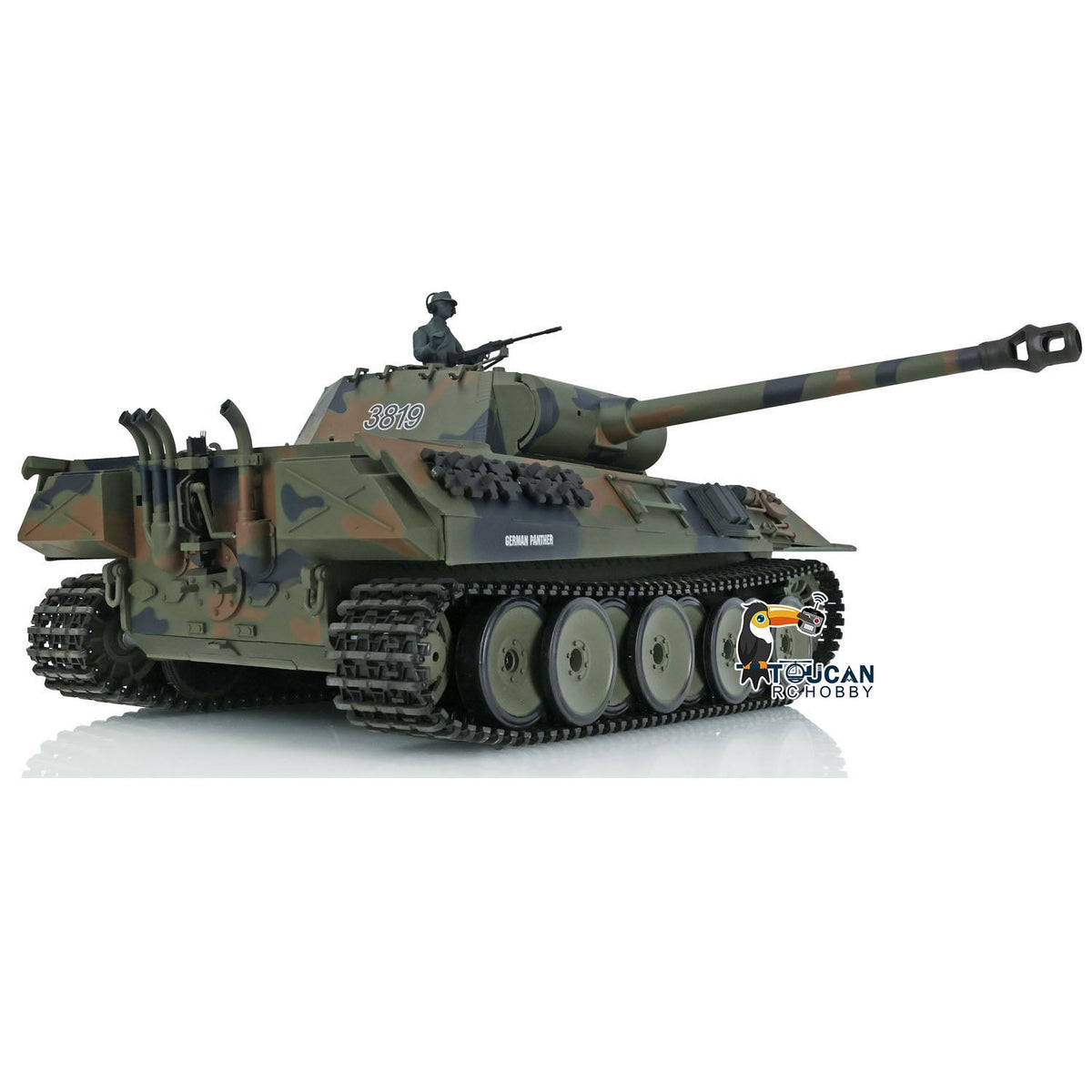 TOUCAN RC HOBBY Heng Long 1/16 TK7.0 Plastic German Tiger I Panther RTR RC Tank 3818/3819 360 Degrees Turret Infrared Combat BB Sounds Lights Smoke Model