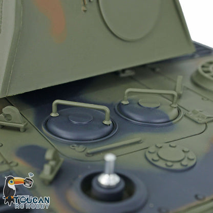 TOUCAN RC HOBBY Heng Long TK7.0 1/16 Plastic German Panther RTR RC Tank 3819 FPV 360 Degrees Turret BB IR Smoke Sounds Lights Metal Steel Driving Gearbox