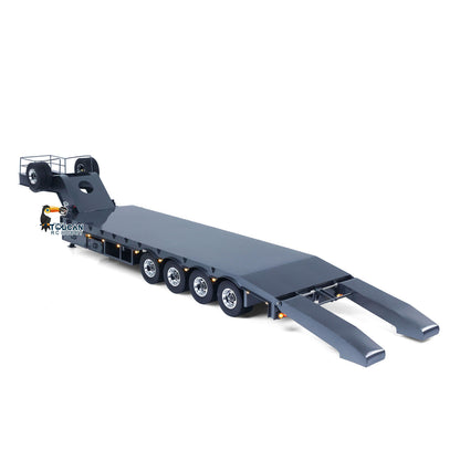 TOUCAN RC HOBBY HHG Model Metal 4 Axles Trailer for 1/14 JDM 189 RC Tractor Truck with Electric Tailboard
