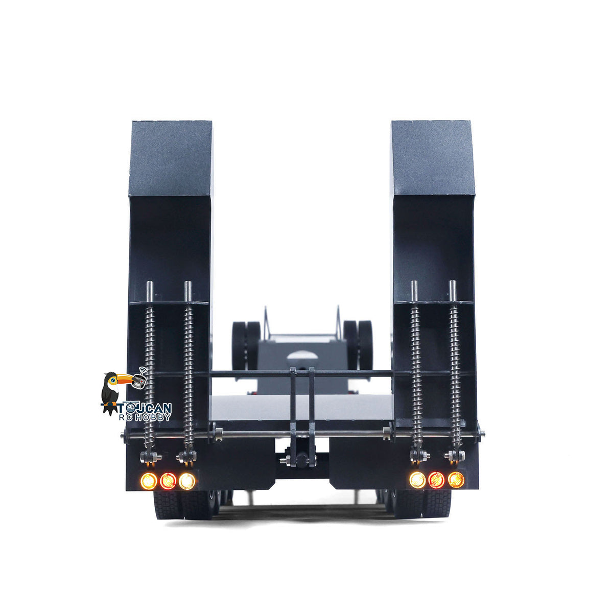 TOUCAN RC HOBBY HHG Model Metal 4 Axles Trailer for 1/14 JDM 189 RC Tractor Truck with Electric Tailboard