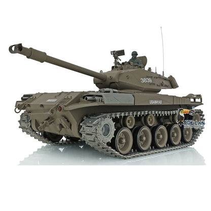 TOUCAN RC HOBBY Heng Long 1/16 7.0 Upgraded RC Tank Walker USA Bulldog 3839 RTR Remote Control Tank W/ Smoking Steel Gearbox Metal Tracks Sproket