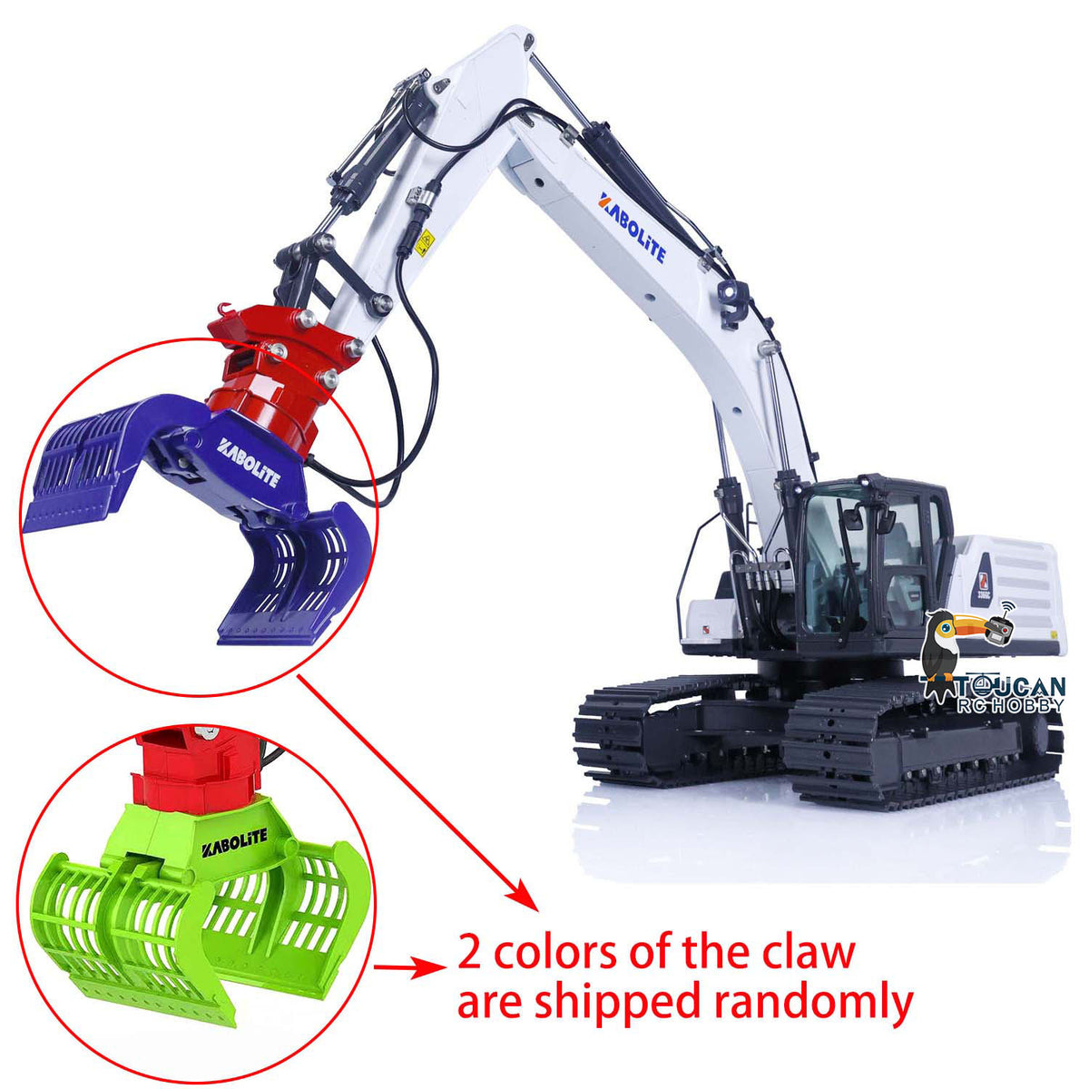 TOUCAN RC HOBBY US Stock Kabolite K961 100S 1/18 Scale RC Hydraulic Excavator HUINA Upgraded Version K336GC Digger Construction Vehicle Truck Model Light System