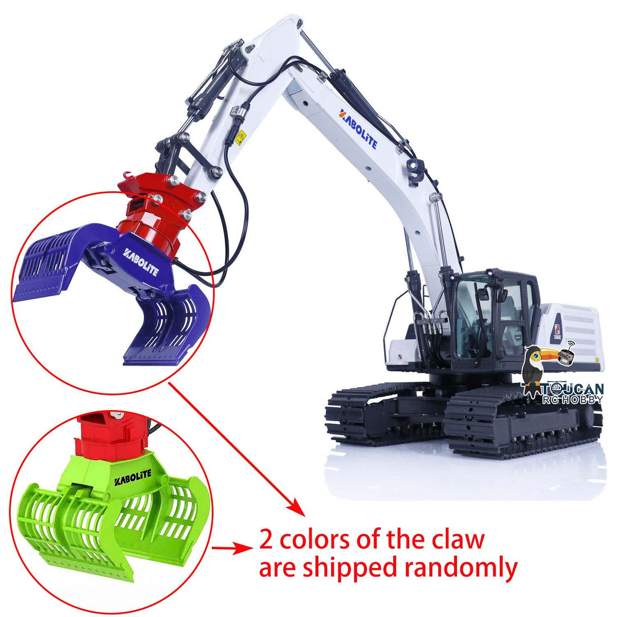TOUCAN RC HOBBY US Stock Kabolite K961 100S 1/18 Scale RC Hydraulic Excavator HUINA Upgraded Version K336GC Digger Construction Vehicle Truck Model Light System
