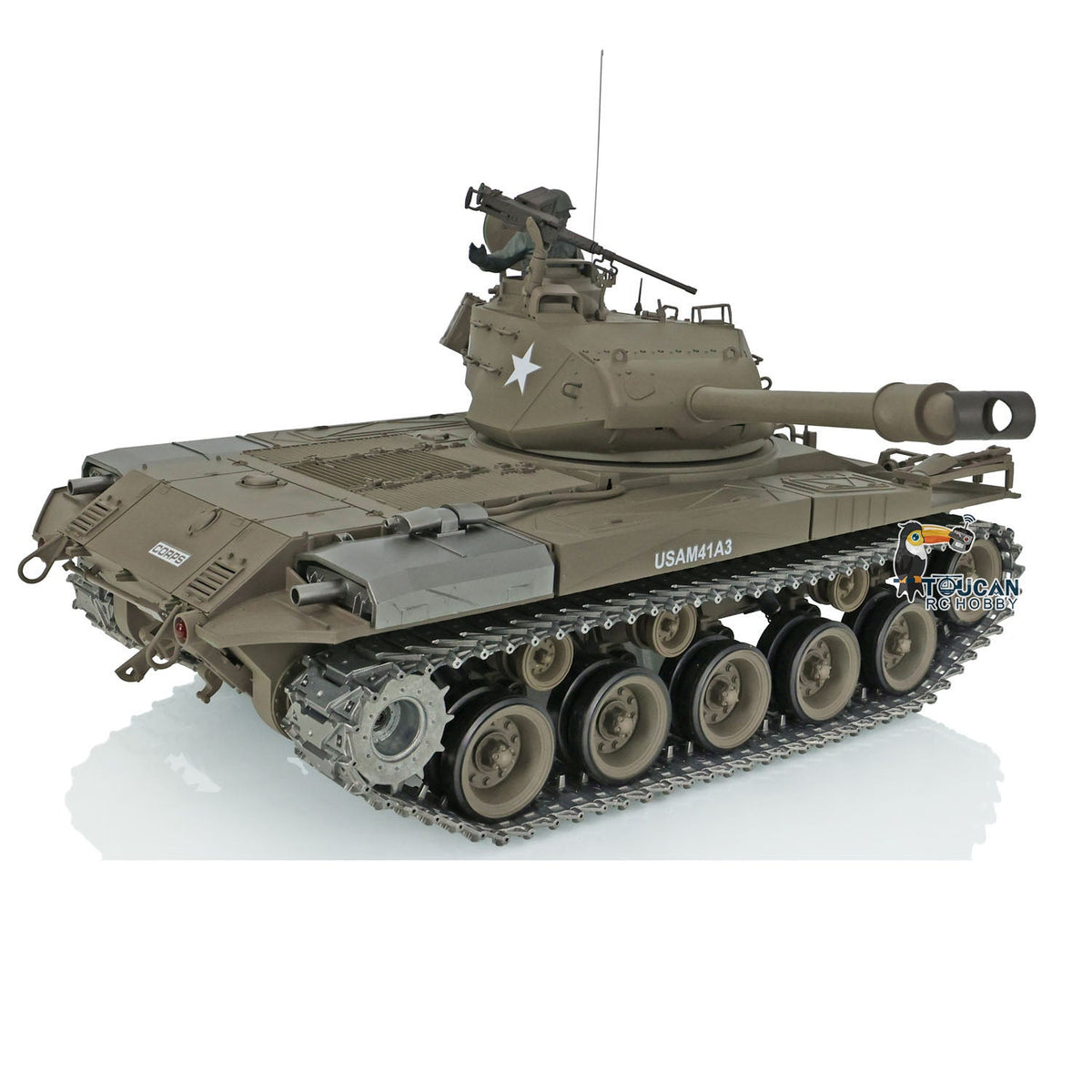 TOUCAN RC HOBBY Heng Long 1/16 TK7.0 USA Walker Bulldog 3839 RTR RC Tank FPV 360 Degrees Turret Smoke IR BB Unit Metal Tracks Gearbox Sprockets Wheels