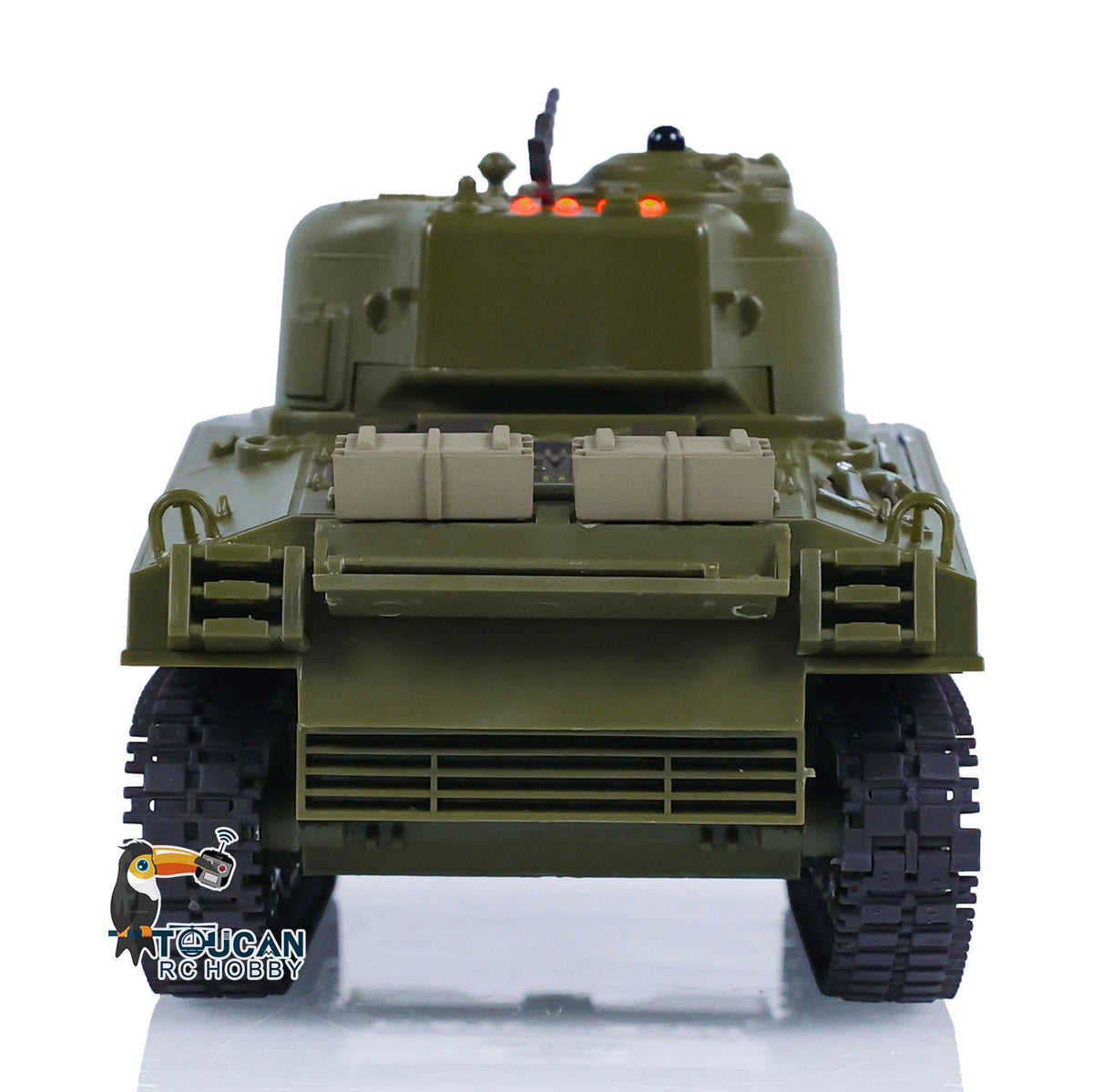 TOUCAN RC HOBBY 1/30 Heng Long Plastic RC Battle Tank Sherman M4A3 3841-01 2.4G Remote Control Panzer Military Vehicles Painted Assembled