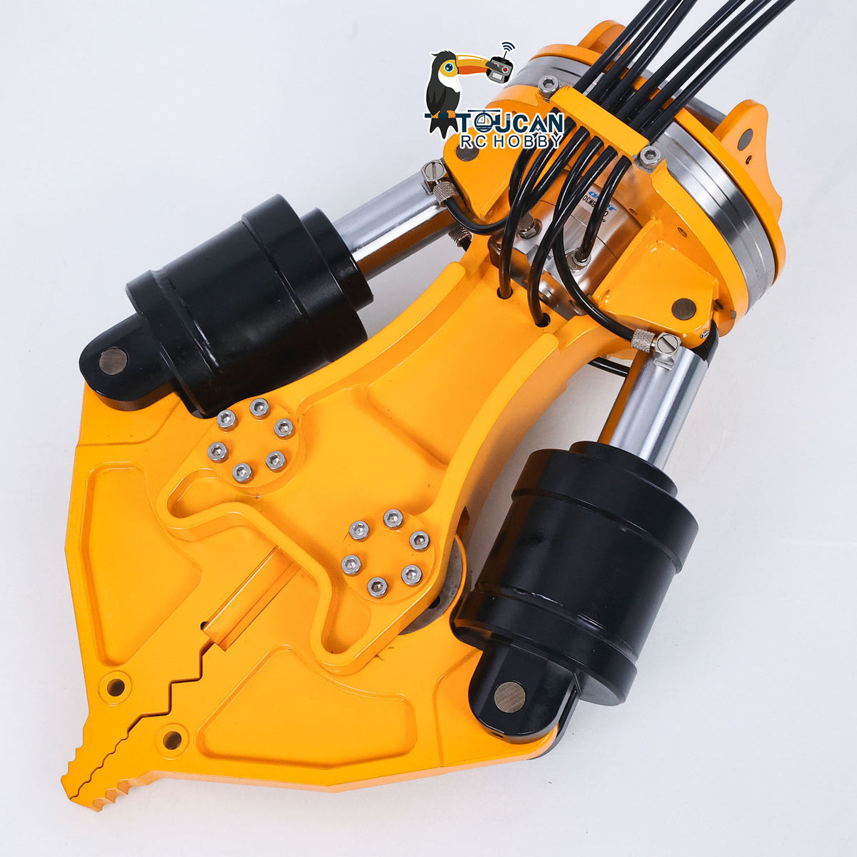 TOUCAN RC HOBBY New Product Metal Hydraulic Shear Electric Hammer Bucket for 1/12 RC Hydraulic Digger C395 LR976  Remote Control Construction Vehicles Excavator