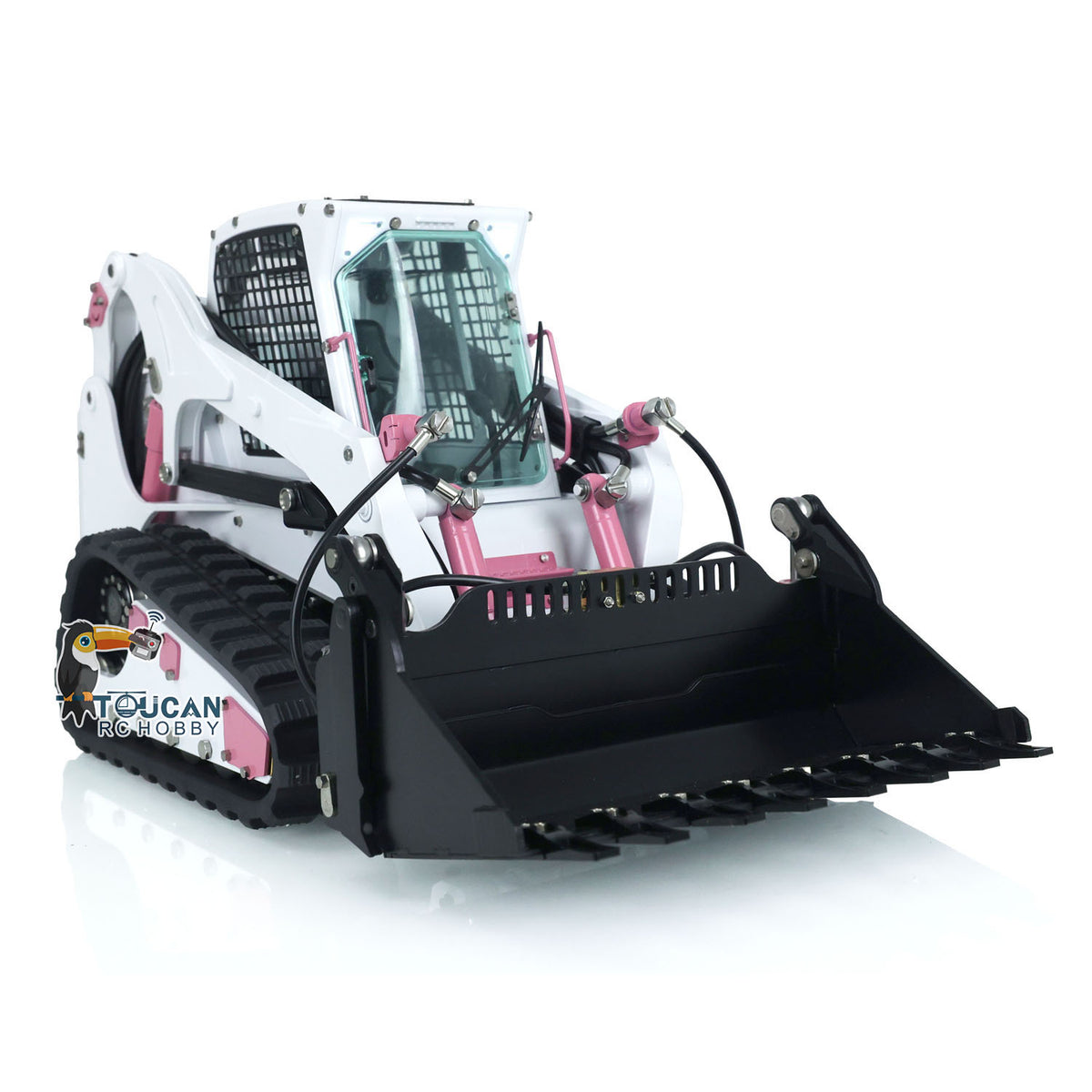 TOUCAN RC HOBBY LESU AOUE LT5 Chargeuse compacte radiocommandée 1/14 en métal, camion de construction hydraulique avec sons, lumières et radiocommande FlySky i6S pour passionnés de modélisme