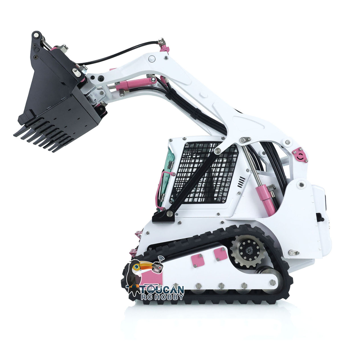 TOUCAN RC HOBBY LESU AOUE LT5 Chargeuse compacte radiocommandée 1/14 en métal, camion de construction hydraulique avec sons, lumières et radiocommande FlySky i6S pour passionnés de modélisme