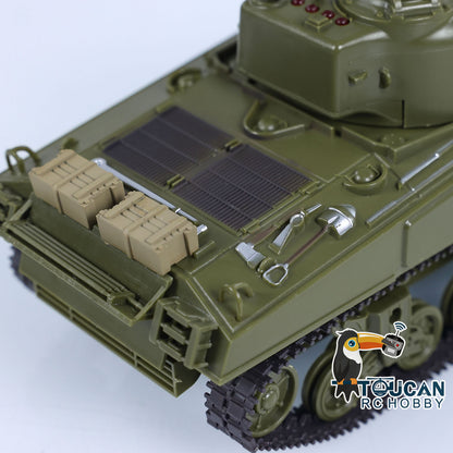 TOUCAN RC HOBBY 1/30 Heng Long Plastic RC Battle Tank Sherman M4A3 3841-01 2.4G Remote Control Panzer Military Vehicles Painted Assembled