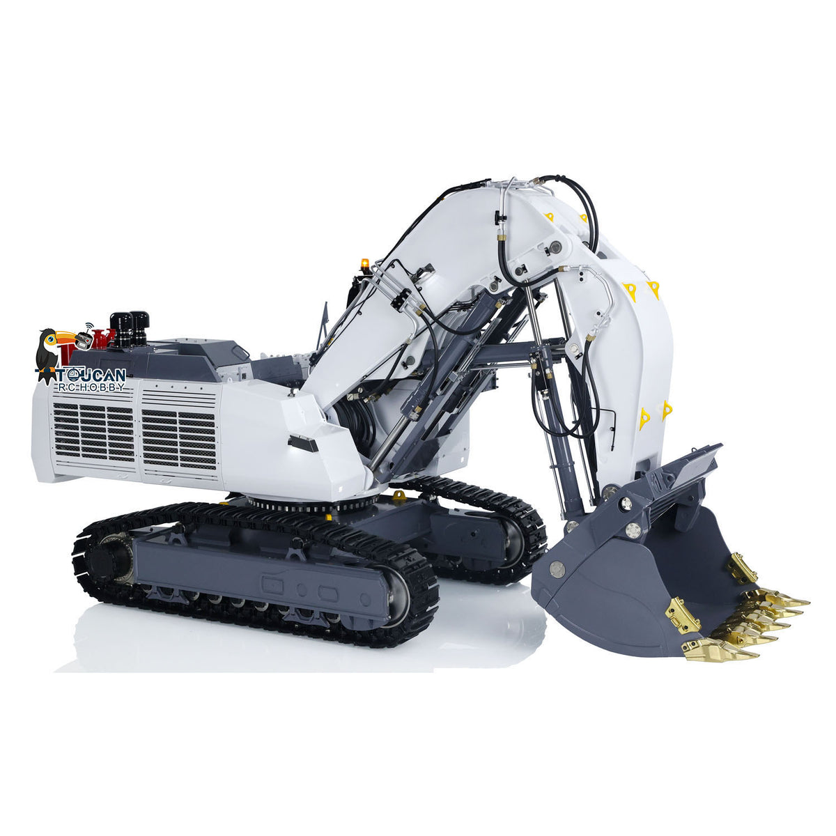 TOUCAN RC HOBBY LESU Aoue 9150 1/14 Metal RC Excavator B0010 PNP/RTR Dual Pump Hydraulic Digger 5CH Valve Lighting Electronic Display Lifting Ladder for Construction Hobby Collectors