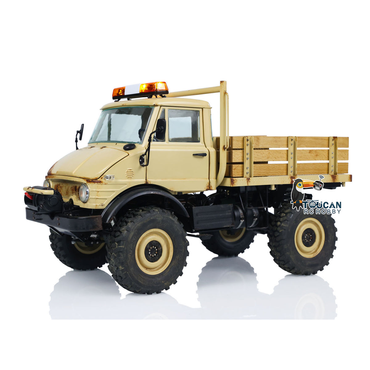 TOUCAN RC HOBBY LESU UM406 1/10 RC-Geländewagen aus Metall, 2-Gang-Getriebe, Seilwinde, Leichtmetallfelgen, Sound- und Lichtsystem, FS I6S Fernsteuerung für Outdoor-Hobbyisten