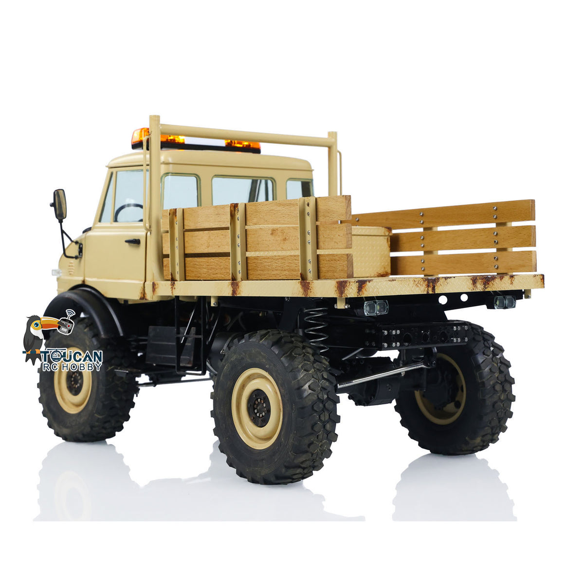 TOUCAN RC HOBBY LESU UM406 1/10 RC-Geländewagen aus Metall, 2-Gang-Getriebe, Seilwinde, Leichtmetallfelgen, Sound- und Lichtsystem, FS I6S Fernsteuerung für Outdoor-Hobbyisten