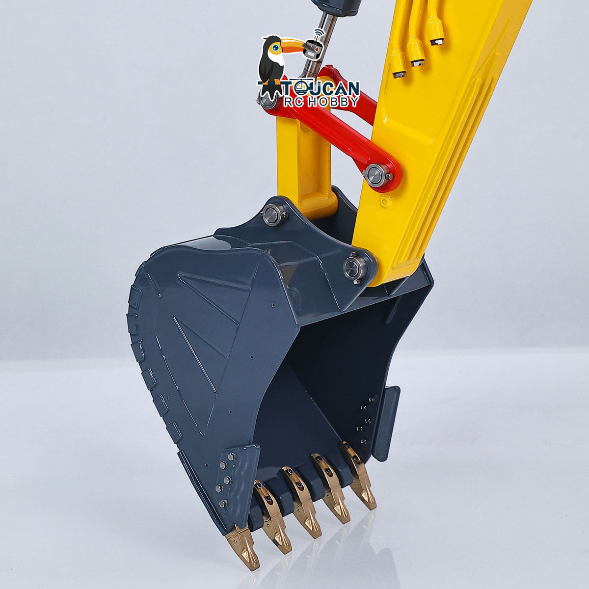 TOUCAN RC HOBBY Metal LESU 1/14 Remote Control Hydraulic Tracked Excavator SK500 RC Digger 6CH Valve 3MAP Pump Brass Relief Valve Light System