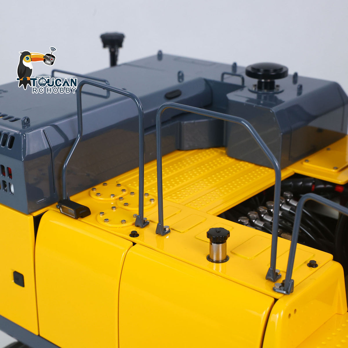 TOUCAN RC HOBBY Metal LESU 1/14 Remote Control Hydraulic Tracked Excavator SK500 RC Digger 6CH Valve 3MAP Pump Brass Relief Valve Light System