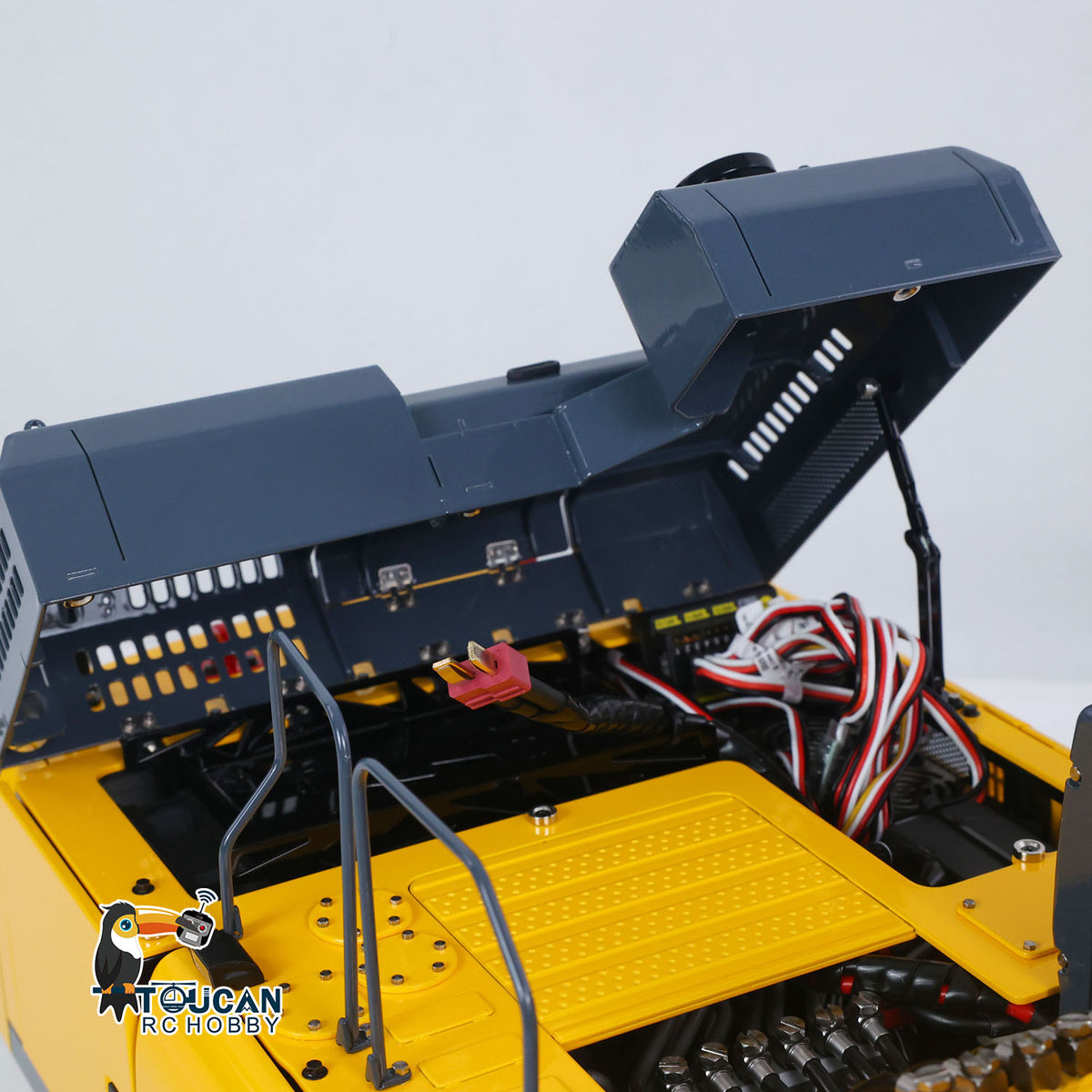 TOUCAN RC HOBBY Metal LESU 1/14 Remote Control Hydraulic Tracked Excavator SK500 RC Digger 6CH Valve 3MAP Pump Brass Relief Valve Light System