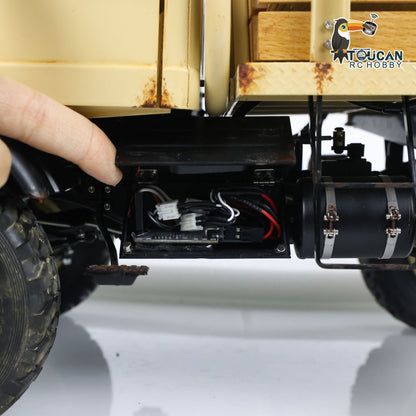 TOUCAN RC HOBBY LESU UM406 1/10 RC-Geländewagen aus Metall, 2-Gang-Getriebe, Seilwinde, Leichtmetallfelgen, Sound- und Lichtsystem, FS I6S Fernsteuerung für Outdoor-Hobbyisten