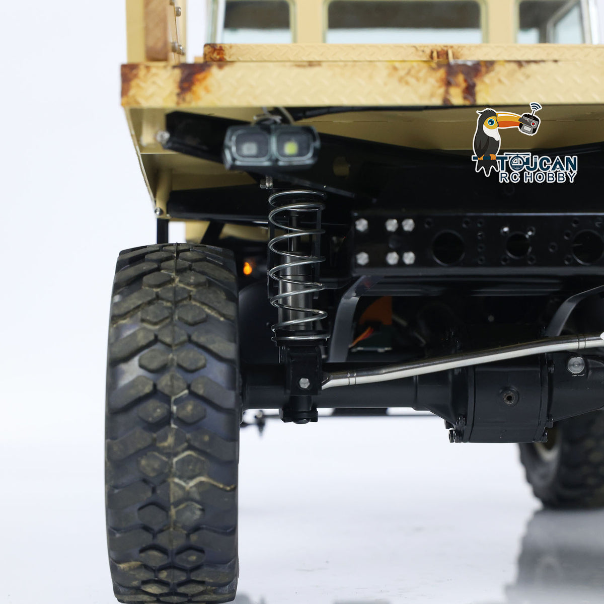TOUCAN RC HOBBY LESU UM406 1/10 RC-Geländewagen aus Metall, 2-Gang-Getriebe, Seilwinde, Leichtmetallfelgen, Sound- und Lichtsystem, FS I6S Fernsteuerung für Outdoor-Hobbyisten