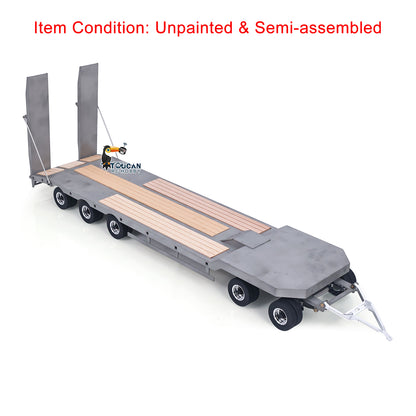 TOUCAN RC HOBBY LESU 1/14 Metall RC Tieflader Transportfahrzeug für RC Sattelzug Modell ferngesteuert für Modellbau-Enthusiasten