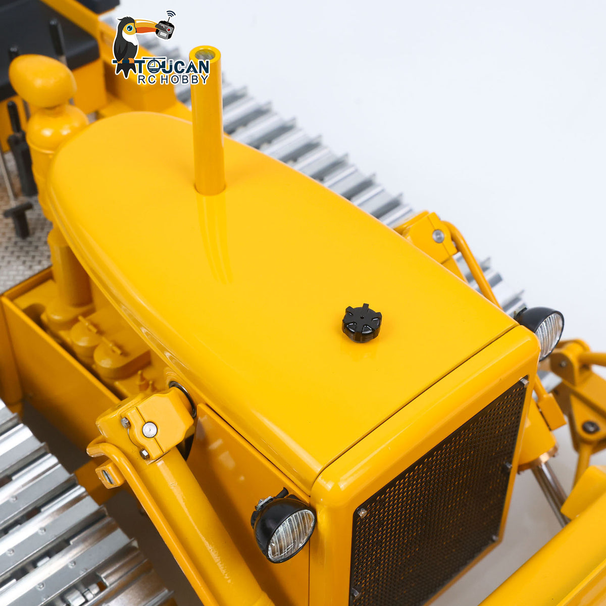 TOUCAN RC HOBBY MODO Schneller kostenloser Versand in die EU Metall 1/14 RC Hydraulik-Planierraupe D7 ferngesteuertes Bulldozer Modell Baufahrzeug Flysky Funksystem Licht Soundsystem Batterie