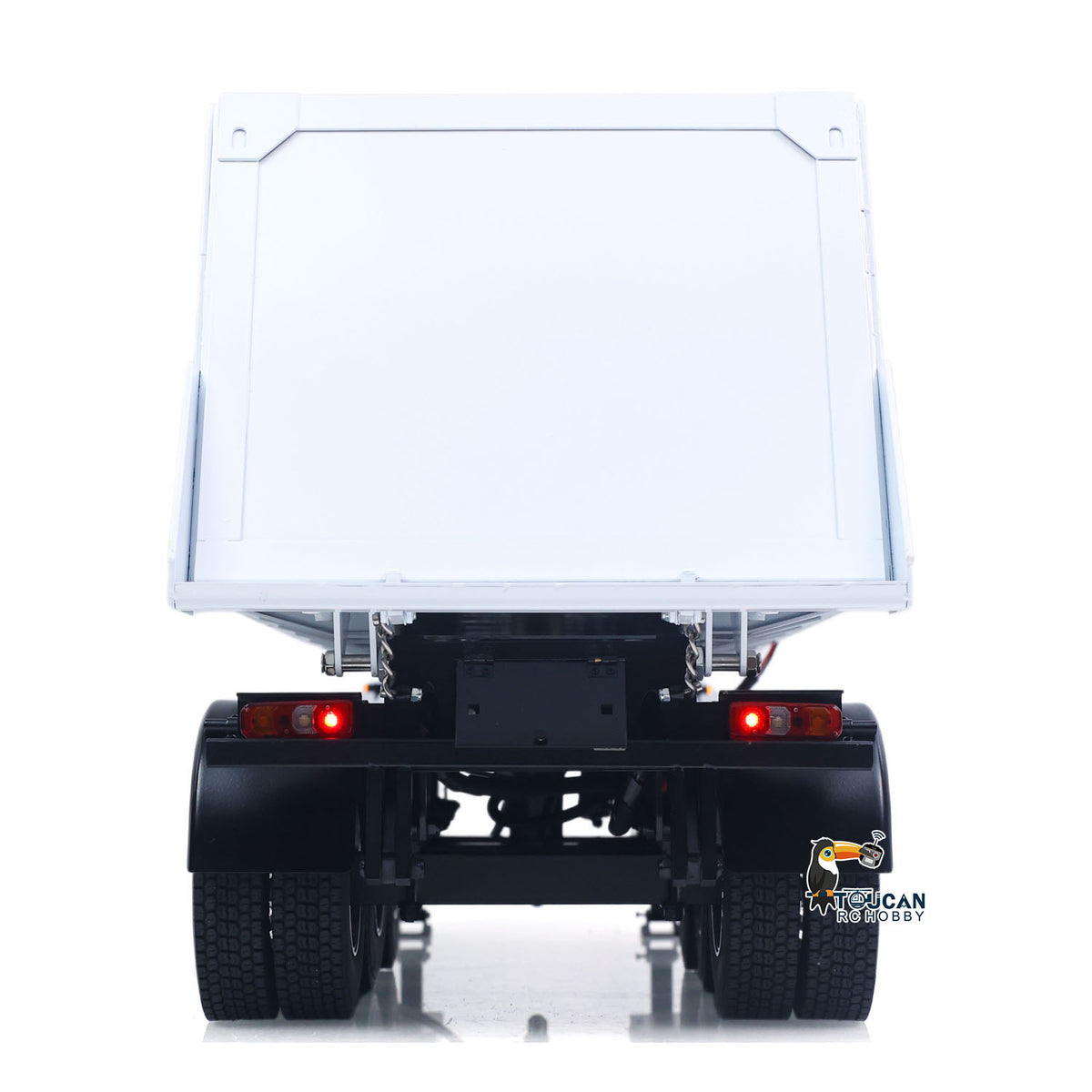 TOUCAN RC HOBBY HHG Model 3 Axles Stainless Steel Hydraulic Semi Trailer W/ Supported Leg Light System for 1/14 DIY Tamiya Remote Control Tractor Truck
