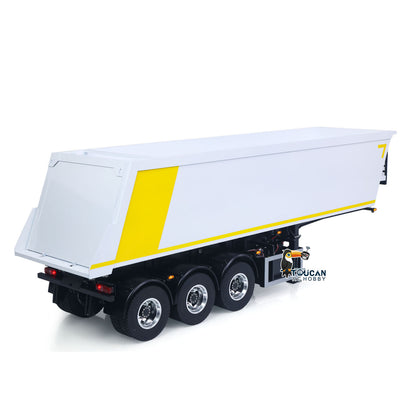TOUCAN RC HOBBY HHG Model 3 Axles Stainless Steel Hydraulic Semi Trailer W/ Supported Leg Light System for 1/14 DIY Tamiya Remote Control Tractor Truck