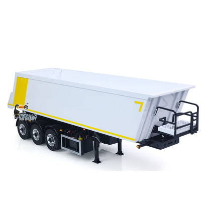 TOUCAN RC HOBBY HHG Model 3 Axles Stainless Steel Hydraulic Semi Trailer W/ Supported Leg Light System for 1/14 DIY Tamiya Remote Control Tractor Truck