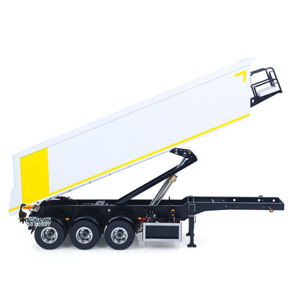 TOUCAN RC HOBBY HHG Model 3 Axles Stainless Steel Hydraulic Semi Trailer W/ Supported Leg Light System for 1/14 DIY Tamiya Remote Control Tractor Truck