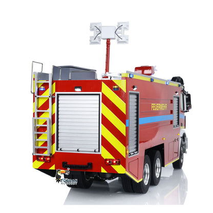 TOUCAN RC HOBBY 1/14 RC Fire Fighting Truck 6x6 Metal Chassis Remote Control Fire RTR Car Model Assembled and Painted 2-speed Transmission