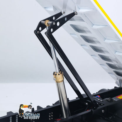 TOUCAN RC HOBBY HHG Model 3 Axles Stainless Steel Hydraulic Semi Trailer W/ Supported Leg Light System for 1/14 DIY Tamiya Remote Control Tractor Truck