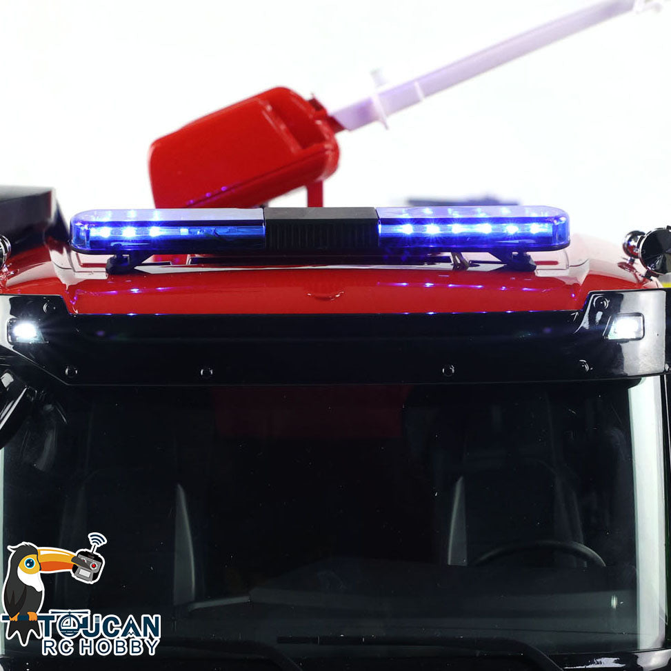 TOUCAN RC HOBBY 1/14 RC Fire Fighting Truck 6x6 Metal Chassis Remote Control Fire RTR Car Model Assembled and Painted 2-speed Transmission